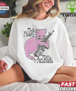 Awesome This Pussy Kills Fascists Cat Shirt