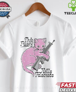 Awesome This Pussy Kills Fascists Cat Shirt