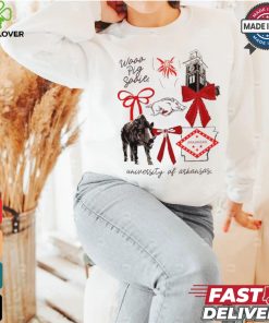 Awesome University Of Arkansas Razorbacks wooo pig sooie Coquette Aesthetic shirt
