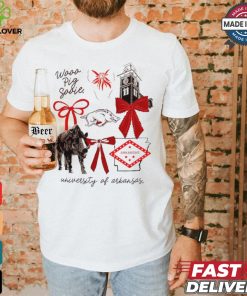 Awesome University Of Arkansas Razorbacks wooo pig sooie Coquette Aesthetic shirt