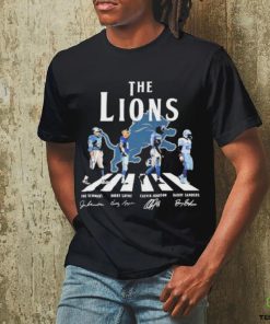 Awesome awesome The Detroit Lions Joe Schmidt Bobby Layne Calvin Johnson Barry Sanders T shirt