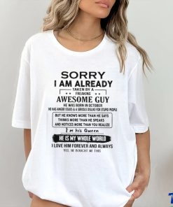 Awesome guy born in October perfect gift for your girlfriend shirt