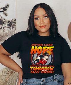 Awesome new Jersey Devils Mickey never lose hope you never know what tomorrow may bring shirt