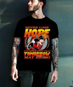 Awesome new Jersey Devils Mickey never lose hope you never know what tomorrow may bring shirt