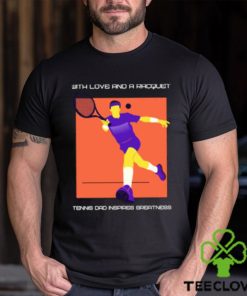 Awesome with love and a racquet tennis dad inspires greatness T Shirt