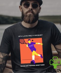 Awesome with love and a racquet tennis dad inspires greatness T Shirt