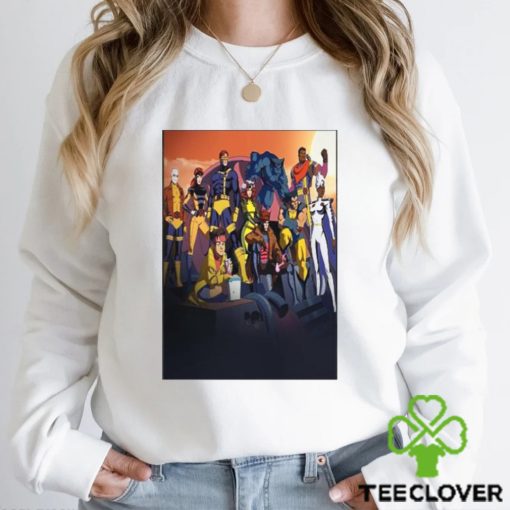 Awesome xmen 97 team assemble promotional art cyclops jean grey wolverine beast storm rogue gambit jubilee bishop morph wall decor poster hoodie, sweater, longsleeve, shirt v-neck, t-shirt