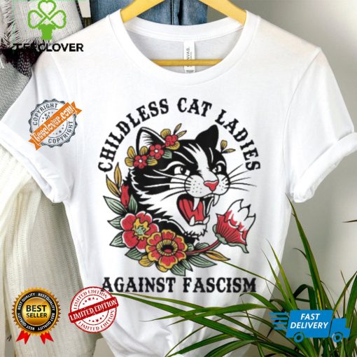 Childless Cat Lady Sweathoodie, sweater, longsleeve, shirt v-neck, t-shirt Shirt Childless Cat Ladies Against Fascism Shirt