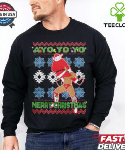 Ayo Yo Yo Merry Christmas Wrestling Ugly Christmas shirt