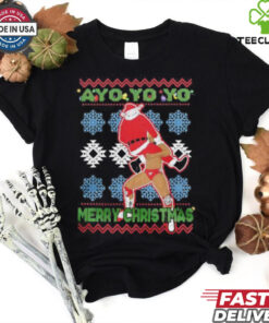 Ayo Yo Yo Merry Christmas Wrestling Ugly Christmas shirt