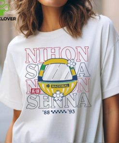 Ayrton Senna Special Edition Japan Graphic 88 93 Tee White shirt