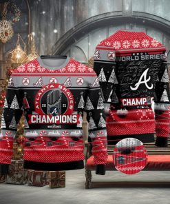 Atlanta Braves WinCraft 2023 World Series Champions Ugly Christmas Sweater 3D Printed Men And Women Holiday Gift 1 Atlanta Braves WinCraft 2023 World Series Champions Ugly Christmas Sweater 3D Printed Men And Women Holiday Gift