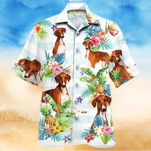 Azawakh Dog Lovers Tropical Flower Hawaiian Shirt