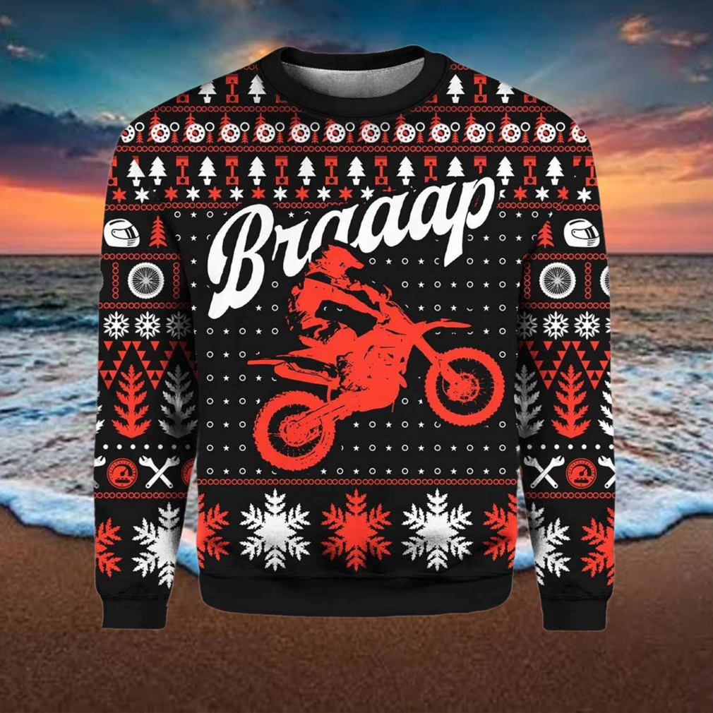 Braaap Moto Red Version Ugly Christmas Sweater Braaap Moto Red Version Ugly Christmas Sweater