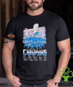 Detroit Lions Super Bowl LVIII 2024 Champions Signatures Shirt