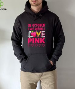 Pink Ribbon Teacher Breast Cancer Awareness T Shirt We Wear Pink Shirt0