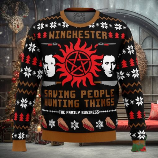 Christmas With The Winchesters Supernatural Casual Ugly Sweater
