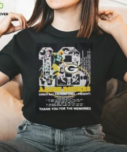 Aaron Rodgers 12 Green Bay Packers 2005 – Present Thank You For The Memories Signature Shirt