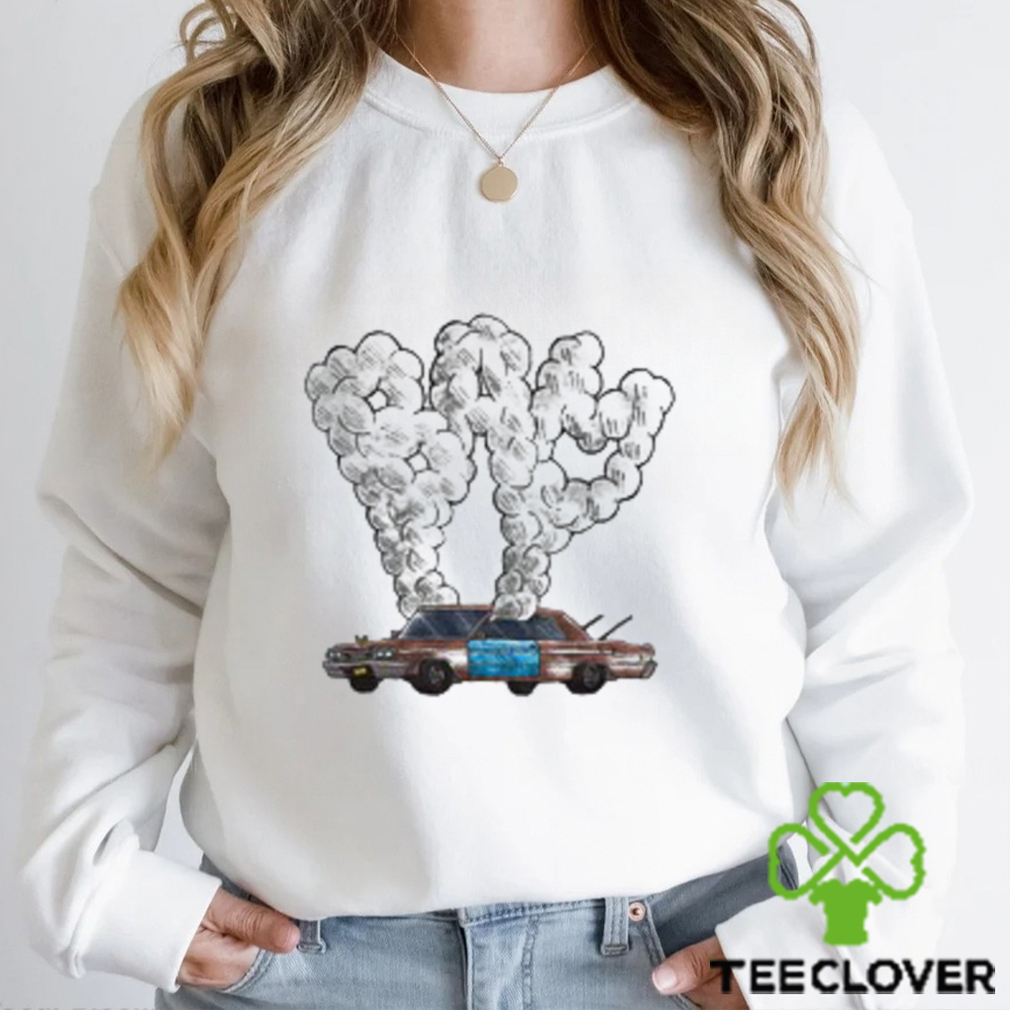 BAM x 420 Car Hot Box White Tee BAM x 420 Car Hot Box White Tee