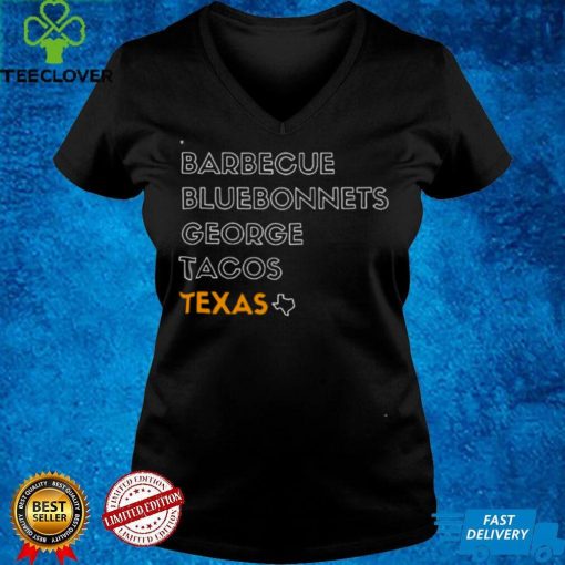 BBQ Barbecue Bluebonnets George Tacos Texas Shirt