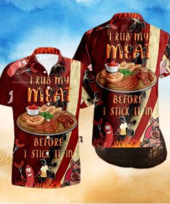 BBQ Men Smoke Dad Hawaiian Aloha Shirt