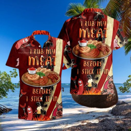 BBQ Men Smoke Dad Hawaiian Aloha Shirt