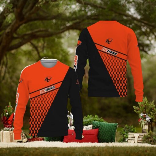BC Lions American Sports Team Victory Champion Knitted Christmas Sweater All Over Print