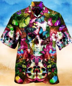 BEACH SHIRT GET NOW BEAUTIFUL SKULL UNISEX HAWAIIAN SHIRT