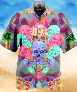 BEACH SHIRT GET NOW COOLING SKULL UNISEX HAWAIIAN SHIRT