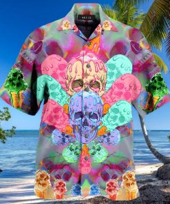 BEACH SHIRT GET NOW COOLING SKULL UNISEX HAWAIIAN SHIRT