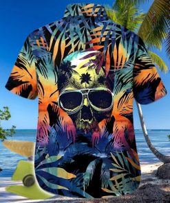 BEACH SHIRT GET NOW HAWAIIAN ALOHA SHIRTS SKULL FLOWER LEAVES 1