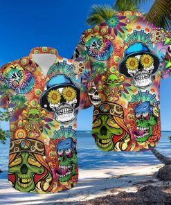 BEACH SHIRT GET NOW HAWAIIAN UNISEX ALOHA HIPPIE SKULL COLORFUL SHIRTS
