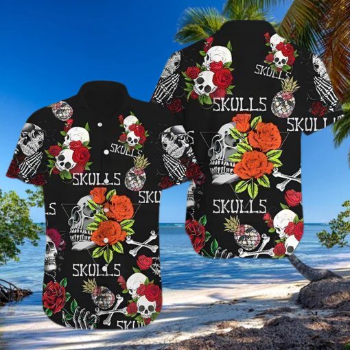 BEACH SHIRT GET NOW SKULL HAWAIIAN SHIRT 1