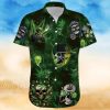 BEACH SHIRT GREEN LETS GET HIGH WEED SKULL UNISEX HAWAIIAN SHIRTS