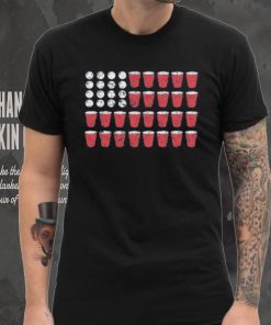 BEER PONG FLAG MEN'S TSHIRT