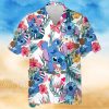 Lovely Stitch Disney Cartoon Graphics Red Hibiscus All Over Print Hawaiian Shirt