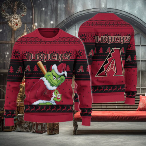 Arizona Diamondbacks Grinch Christmas Ugly Sweater