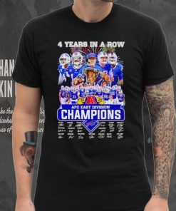 Buffalo Bills 4 years in a row 2023 AFC East Division Champions signatures hoodie, sweater, longsleeve, shirt v-neck, t-shirt