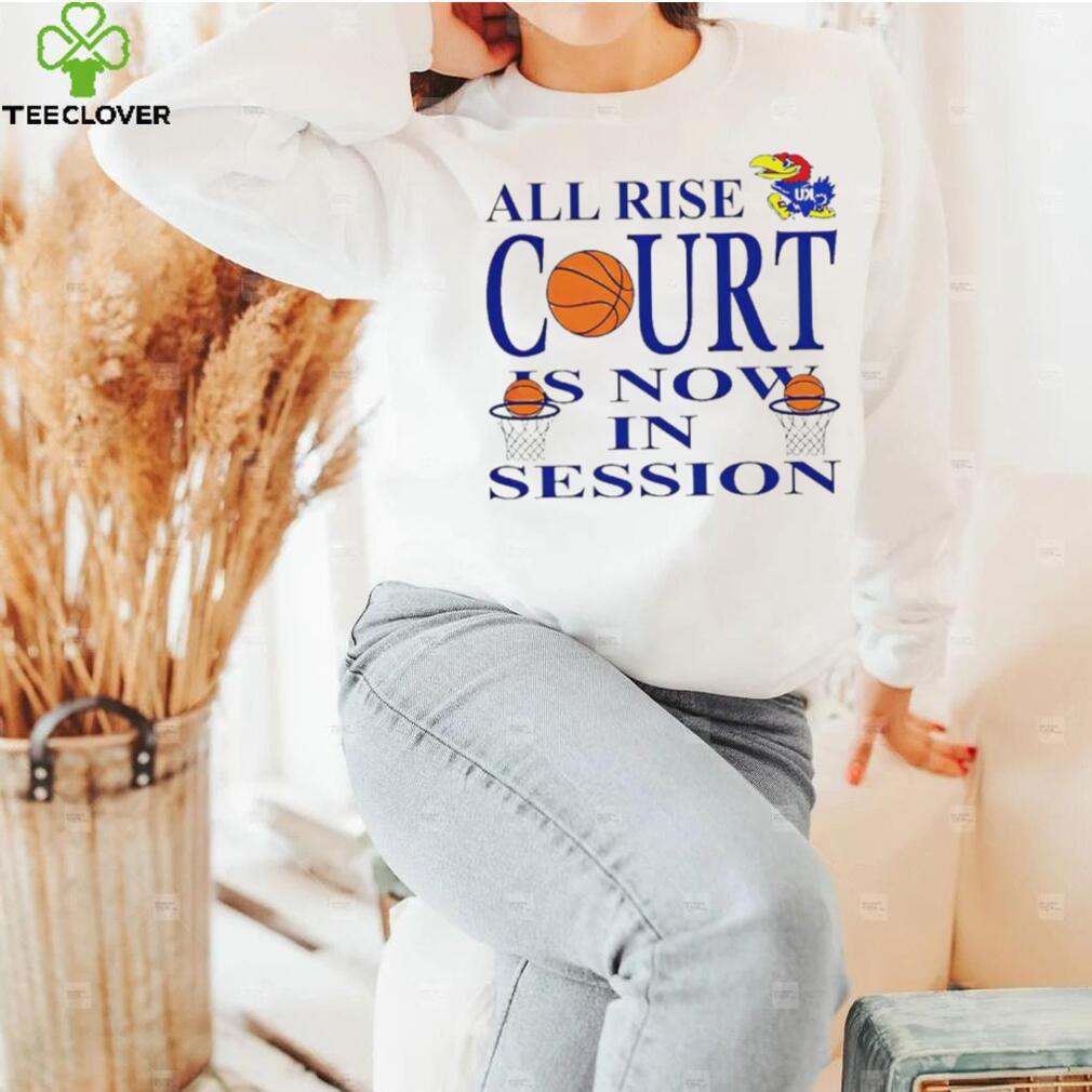 BJ Sports All Rise Court Is Now In Session Kansas Jayhawks T Shirt BJ Sports All Rise Court Is Now In Session Kansas Jayhawks T Shirt