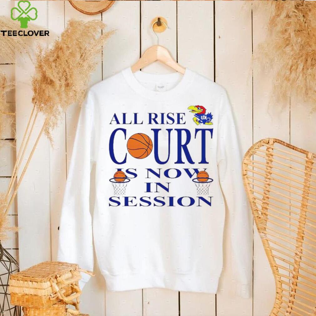 BJ Sports All Rise Court Is Now In Session Kansas Jayhawks T Shirt BJ Sports All Rise Court Is Now In Session Kansas Jayhawks T Shirt