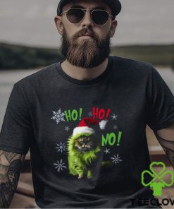 Ho Ho No Cute Cat Wearing Hat Christmas Cat Classic T Shirt