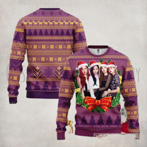 BLACKPINK KPOP Chirstmas Gifts 2024 Xmas For Family And Friends Ugly Sweater