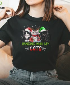 Hanging With My Cats Cute Christmas Cat Classic T Shirt