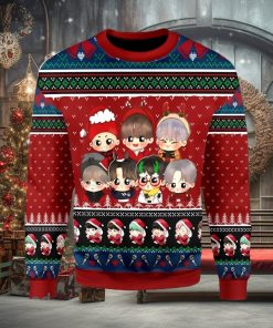 BTS Cute Gift Ugly Christmas Sweater Xmas Gift Men And Women Christmas Sweater