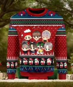 BTS Cute Gift Ugly Christmas Sweater Xmas Gift Men And Women Christmas Sweater