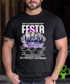 BTS Festa 10th anniversary BTS Presents everywhere signatures shirt