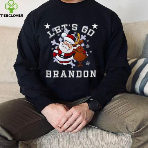 Let’s Go Brandon Santa Reindeer Christmas Holiday Biden Shirt