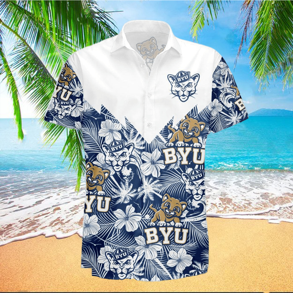 BYU Cougars 3D Hawaiian Shirt Tropical Seamless NCAA Men And Women Gift For Fans hawaiian shirt BYU Cougars 3D Hawaiian Shirt Tropical Seamless NCAA Men And Women Gift For Fans hawaiian shirt