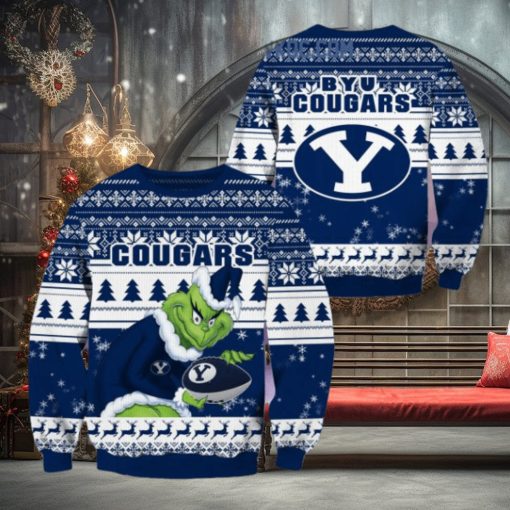 BYU Cougars Grinch NCAA Christmas Ugly Sweater