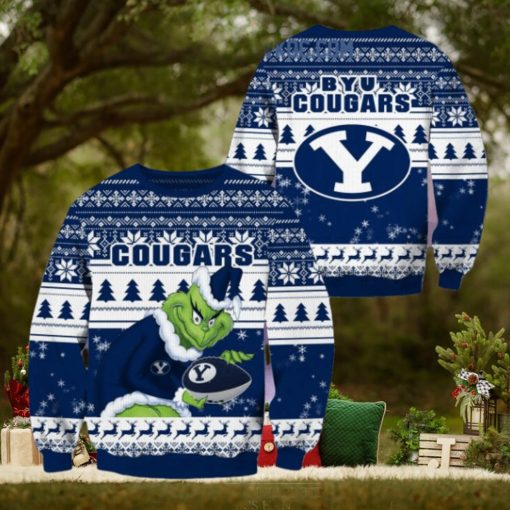 BYU Cougars Grinch NCAA Christmas Ugly Sweater